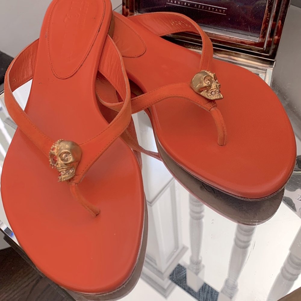 ALEXANDER MCQUEEN SKULL RHINESTONE SANDALS